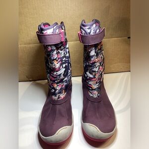 PLAE Thandi Waterproof Boots deep space purple Size 2.5 rainboot snow Girls Pink